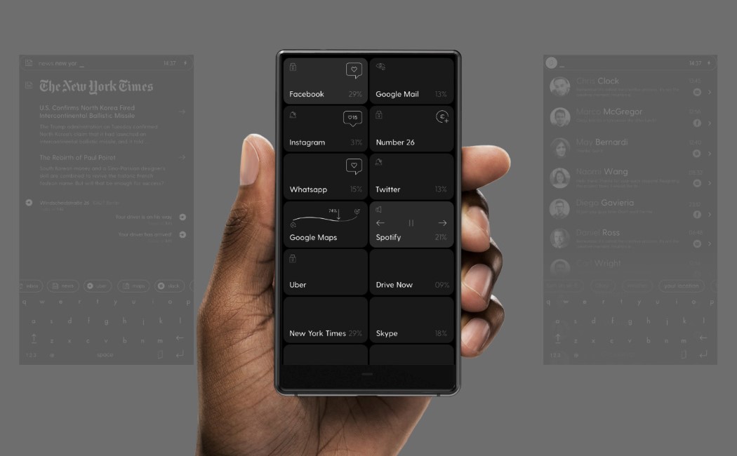 首先要注意的是Blloc的操作系统,完全重新设计,比传统手机更长时间,并且简单,智能,直观