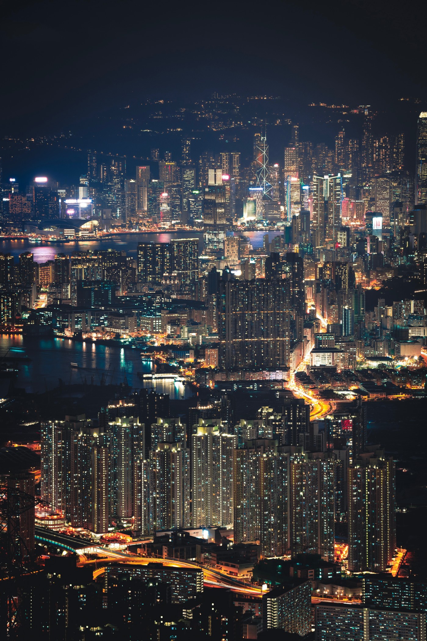 繁华的香港都市夜景 欧莱凯设计网 08php Com