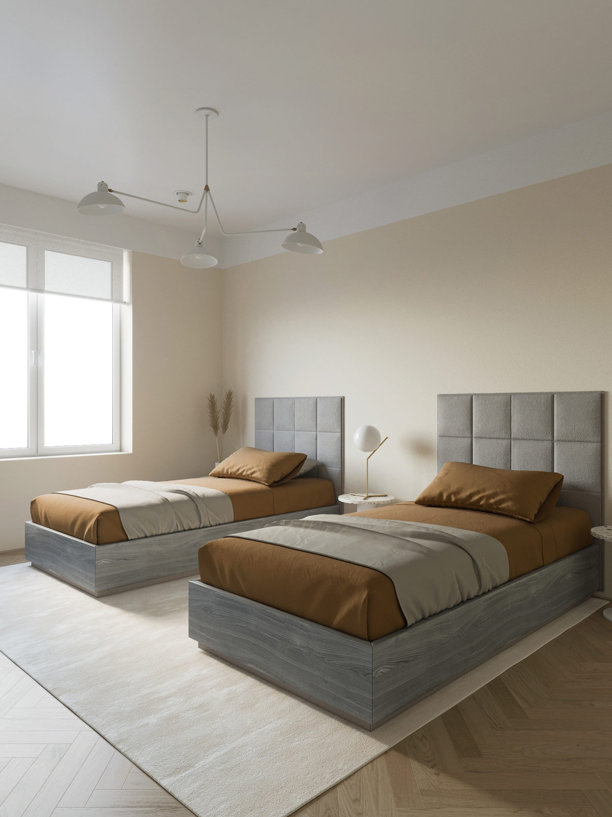 咖啡奶油内饰的复杂风格室内设计---酷图编号21