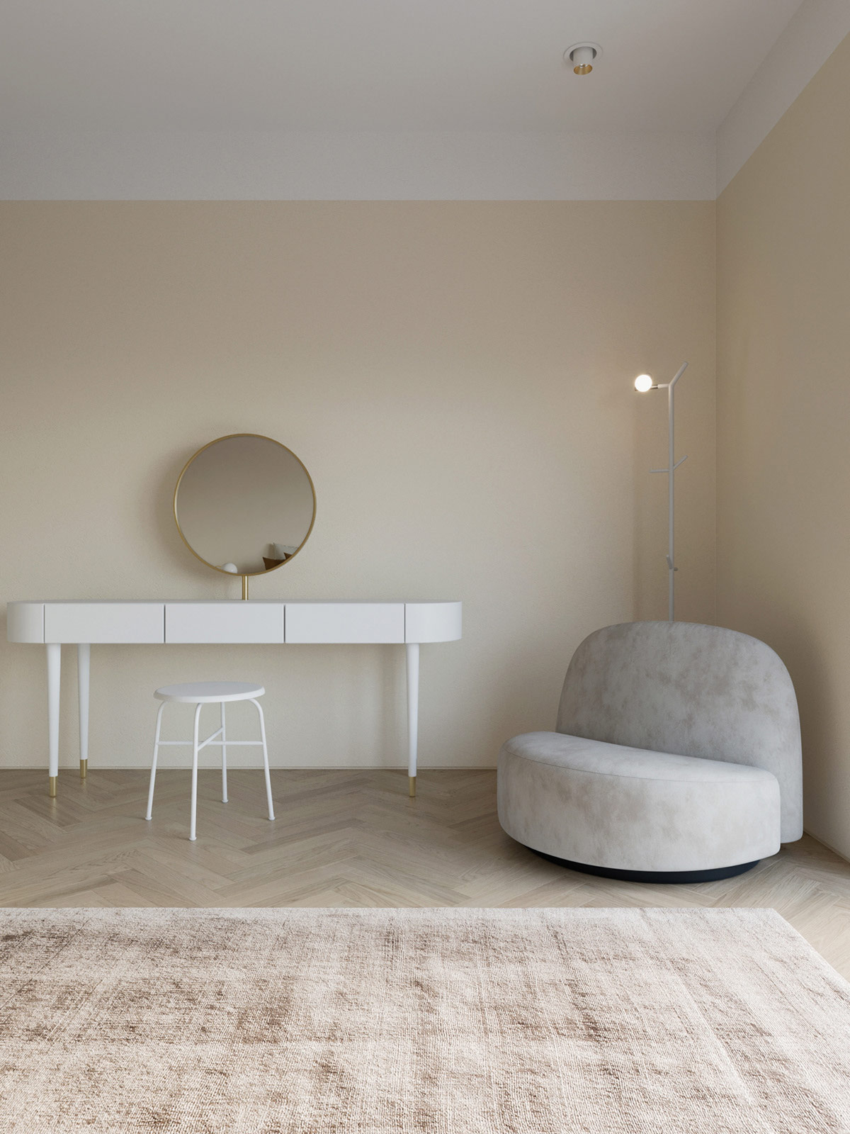 咖啡奶油内饰的复杂风格室内设计---酷图编号18