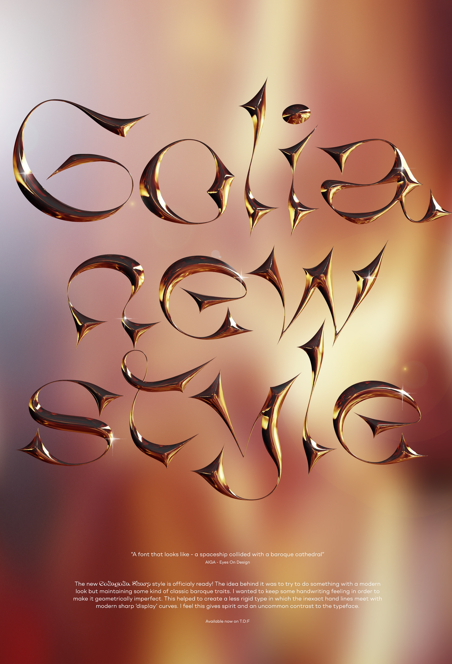 GoliaGolia-巴洛克手写感觉尖角字体设计图片