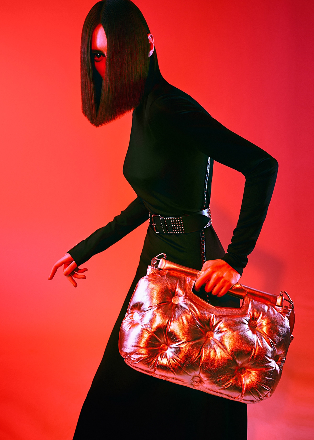 中国红皮衣时尚图片