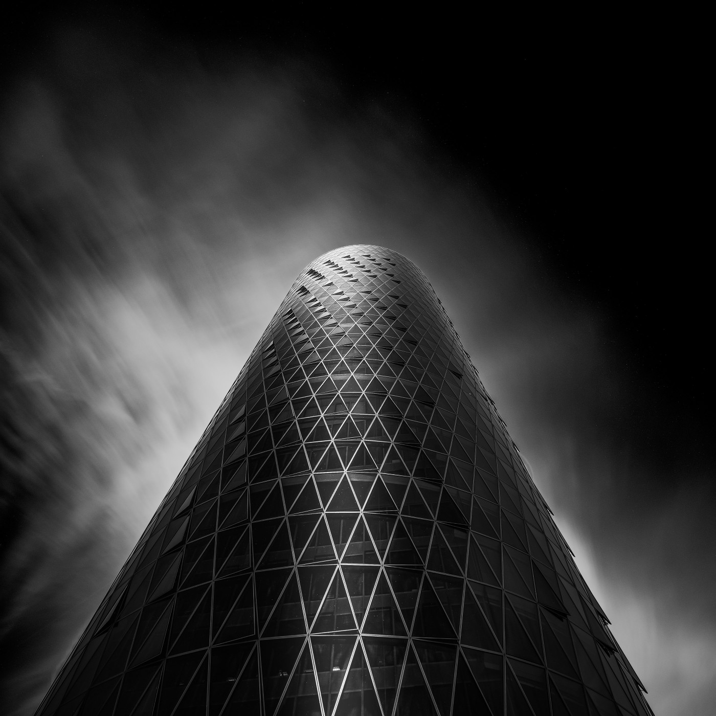 Traces of Light光的痕迹-建筑黑白摄影图图片