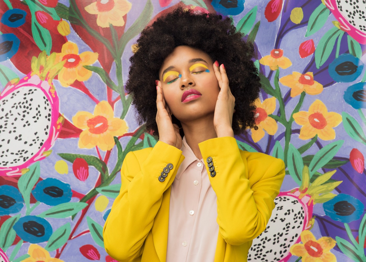 JO ART-非洲黑发彩妆女郎图片