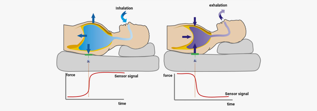 Respio的纯粹光彩是它不是一个可穿戴的睡眠追踪器。意识到大多数人都不习惯在手腕上戴着笨重的手镯或智能手表睡觉,Respio更加谨慎,但同样有效。它轻轻地放在你的床上,传感器面料只有一毫米薄,实际上与你的床单合并,所以你甚至没有意识到它就在那里。它的硬件端挂在床边,阅读和分析你的睡眠方式