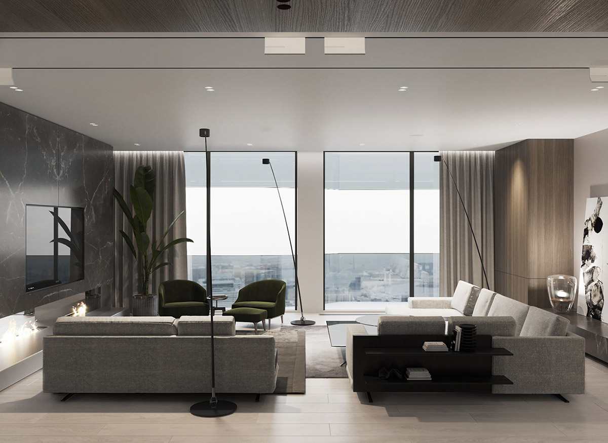 复合木装饰的豪华现代内饰---酷图编号15