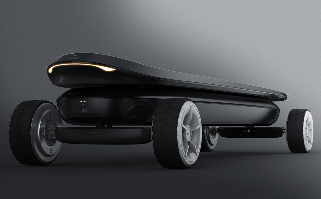 可以在背包中携带时充电的耐克电动滑板设计---酷图编号4