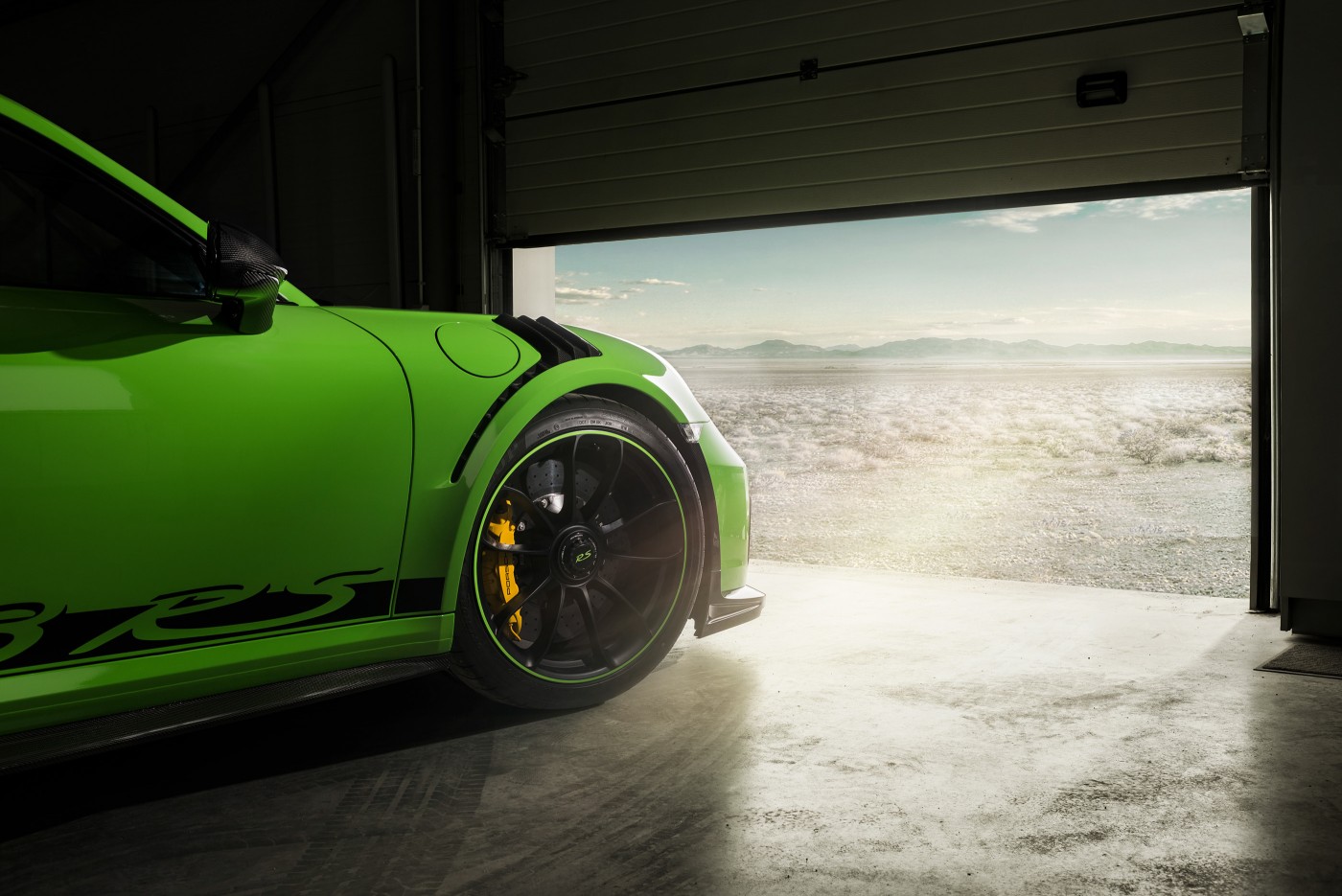 Porsche GT3RS-绿色保时捷GT3RS跑车