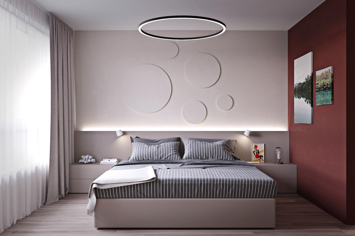 51间可帮助您设计自己的房间带提示和配件的红色卧室---酷图编号2