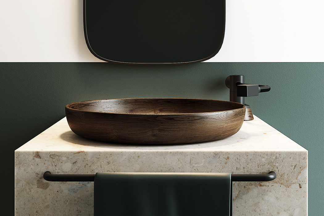 以乙烯基转盘为灵感的洗脸盆,让你怀旧如潮!---酷图编号1297824