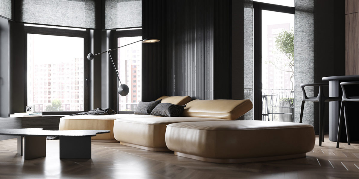 深灰色作为色彩的大气现代装饰设计---酷图编号27