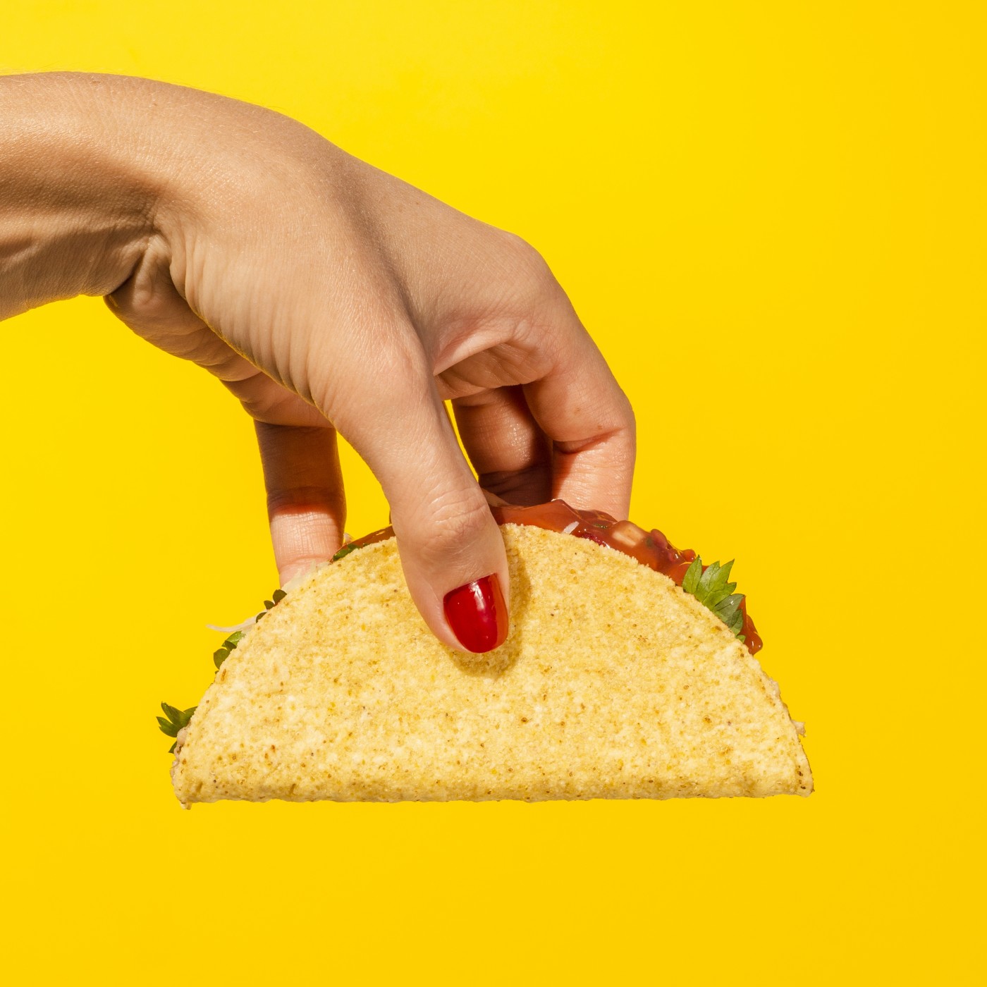 手拿葱油饼图片