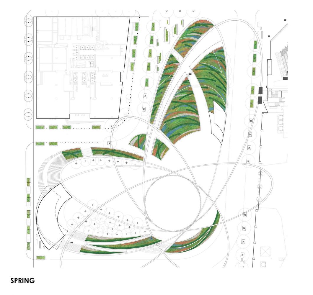 纽约哈德逊广场公共绿地---酷图编号1301431