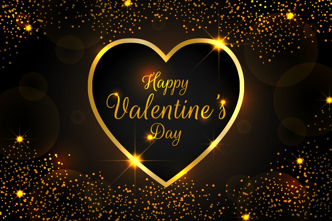 金色心形圣诞素材下载图片