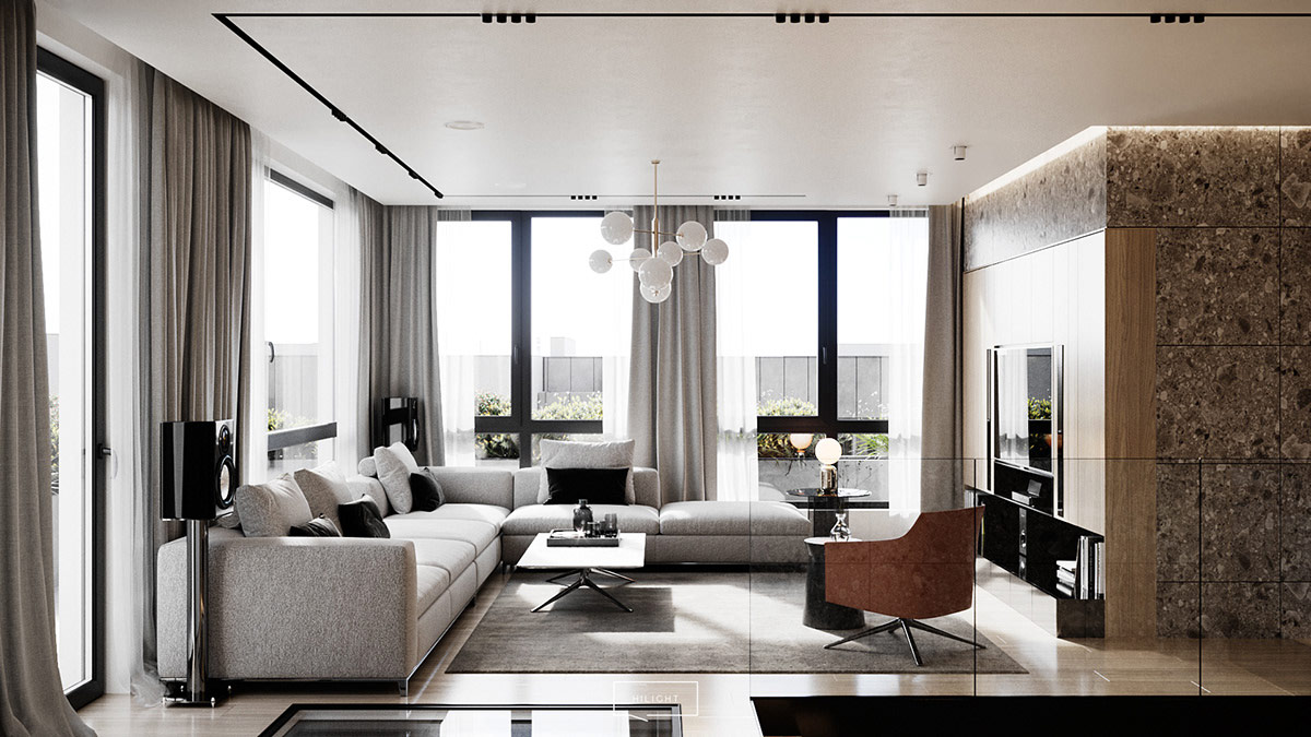 优雅的两个现代室内设计---酷图编号2