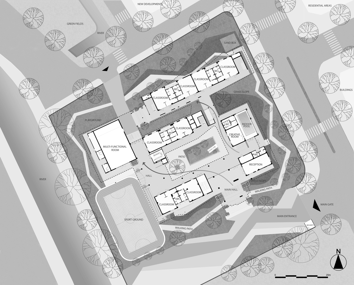 越南2200平米的Da Hop幼儿园+小学教学楼建筑---酷图编号1308235