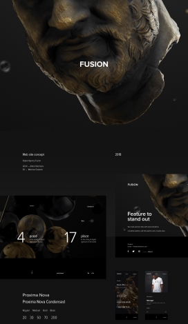 Fusion Agency融合工作室的促销项目网页设计