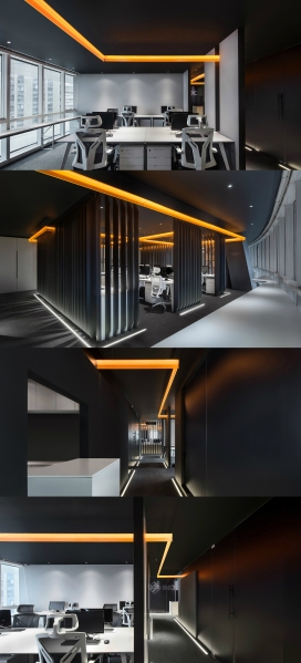 北京黑橙搭配风格的MQ智能公司研发中心