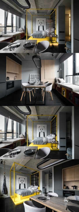 俄罗斯40平米的Bolshevik小公寓室内设计