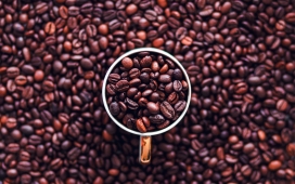 高清晰红色咖啡豆壁纸