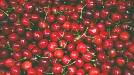 高清晰新鲜的红色车厘子樱桃壁纸
