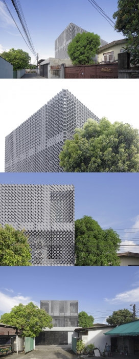 泰国388平米镂空混凝土砖住宅