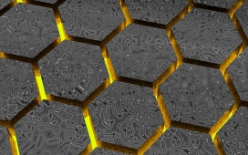 金色六边形壁纸