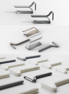 丝绸形状的刮胡刀