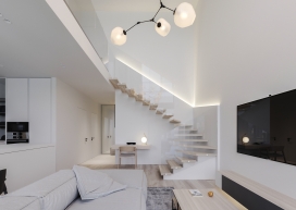 Lion den-清爽的白色公寓住宅