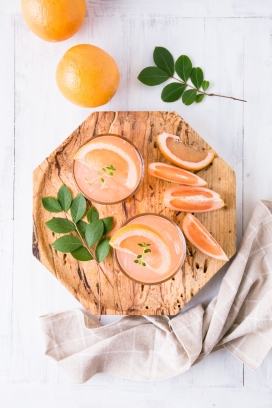 脐橙柚水果沙拉食材