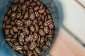 袋装的咖啡豆
