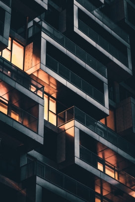 质感超强的阳台公寓建筑