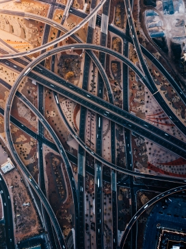 纵横交错的高架立交桥