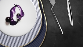 KreatebyKarim俏皮优雅暗影系列的餐具