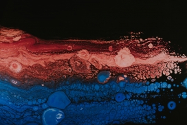 抽象红蓝液态图