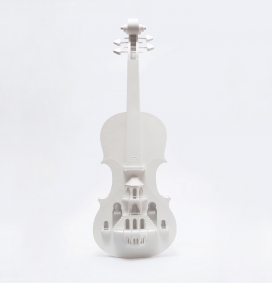 Violin City-纸雕小提琴城