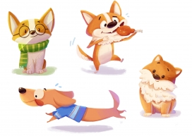 Animal characters动物角色插画