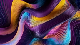 五彩绚丽动感的曲线