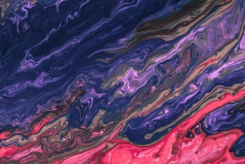 抽象艳红的液态