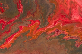 流淌的红色抽象液态