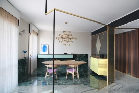 Marcante-Testa使用大理石融合Teorema Milanese设计的居住空间公寓