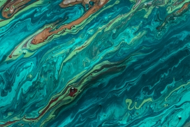 流淌褶皱的波纹液态图