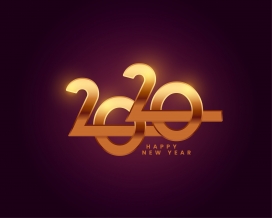 串联在一起的2020立体数字