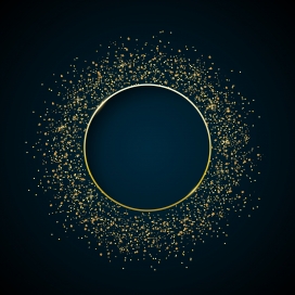 发金箔光的圆圈