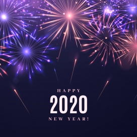 2020新年快乐烟花AI素材下载