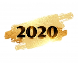 水墨风立体2020数字