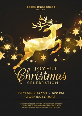 奔跑送喜的圣诞鹿