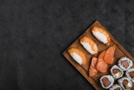 三文鱼寿司美食料理