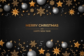 黑金装饰圣诞节背景
