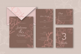 婚礼文具套装模板